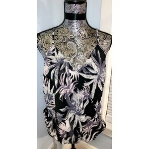 Spaghetti strap surplice island top